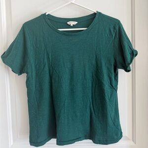 Lucky Brand Green Sparkly Short Sleeve Tee